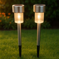 Solar-Powered Stainless Steel Garden Pathway Lights 