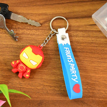 Cute Cartoon Silicone 3D Key Chain with Metal Hook & Strap (Pack of 1)